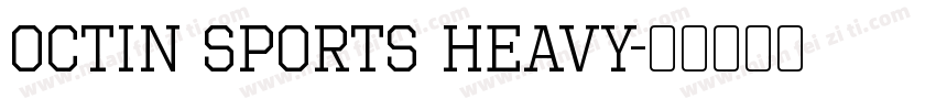 Octin Sports Heavy字体转换